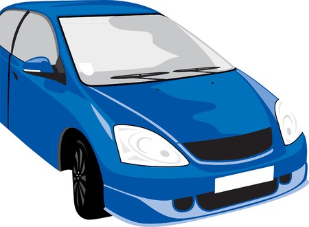 blue carのイラスト素材