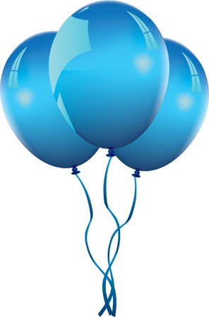 blue balloonsのイラスト素材