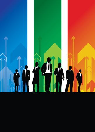 business people with arrow backgroundのイラスト素材