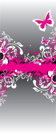 floral bannerのイラスト素材