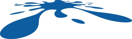 blue flat splodgeのイラスト素材
