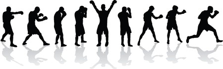 people silhouettes on a cityscape backgroundのイラスト素材