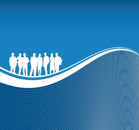 blue person backgroundのイラスト素材