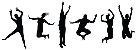 people jumpingのイラスト素材