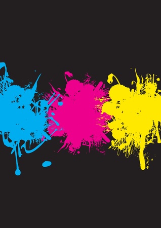cmyk splashのイラスト素材