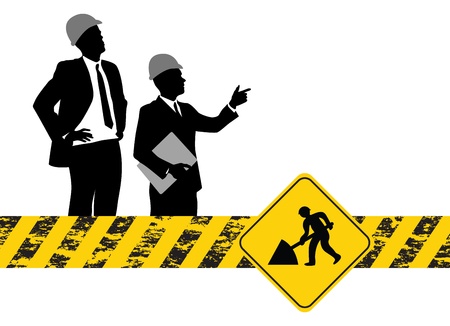 construction workers backgroundのイラスト素材