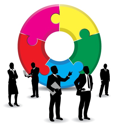 businesspeople backgroundのイラスト素材