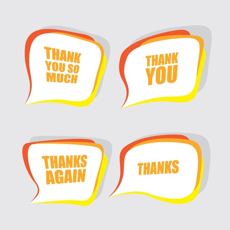 thank you speech bubblesのイラスト素材