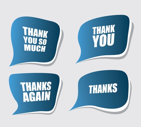 thank you speech bubblesのイラスト素材