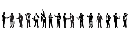 business people silhouettesのイラスト素材