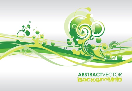 a abstract green spiral line backgroundのイラスト素材