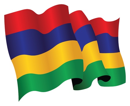 mauritius national flagのイラスト素材