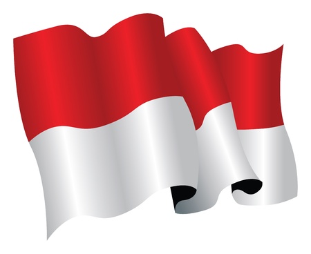 monaco national flagのイラスト素材