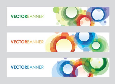 a set of circle bannersのイラスト素材