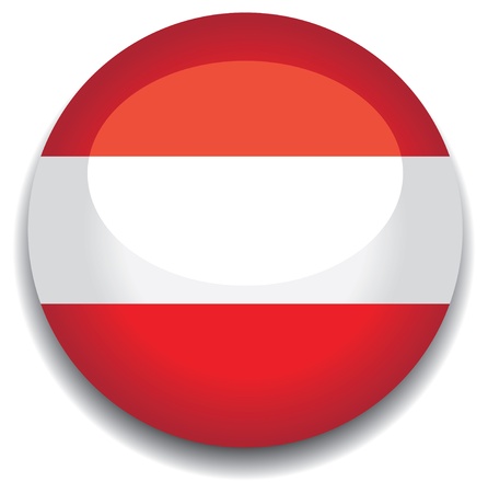 austria flag in a buttonのイラスト素材