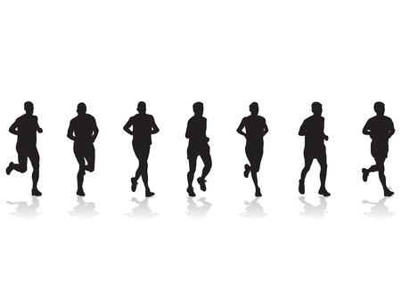 group of runnersのイラスト素材