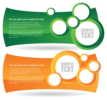 two circle banner backgroundsのイラスト素材