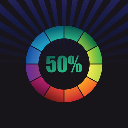 colorful percentage symbolのイラスト素材