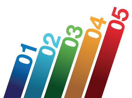 colourful number backgroundのイラスト素材