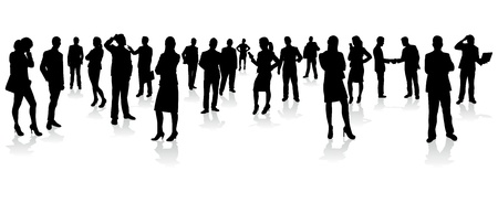 business people silhouettesのイラスト素材