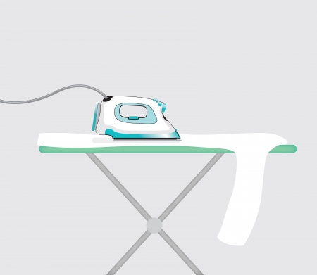 an iron and a ironing boardのイラスト素材