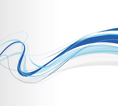 swirling abstract blue linesのイラスト素材