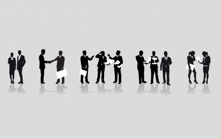 a line of business people のイラスト素材
