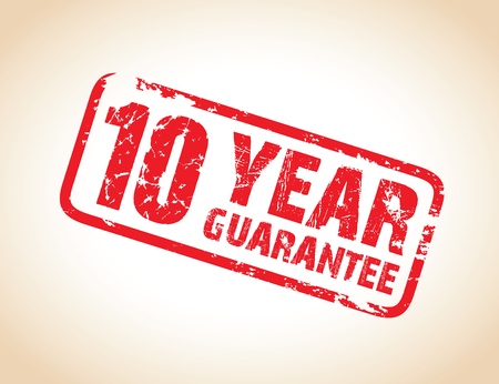 ten year guarantee stampのイラスト素材