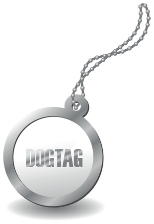 a metal dog tagのイラスト素材