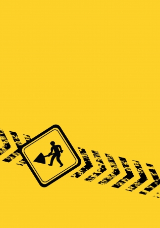 constructing a website black and yellow backgroundのイラスト素材