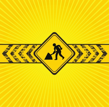 an abstract website building yellow backgroundのイラスト素材
