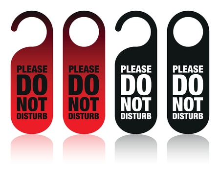 a set of please do not disturb signsのイラスト素材