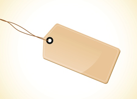 a brown tag labelのイラスト素材