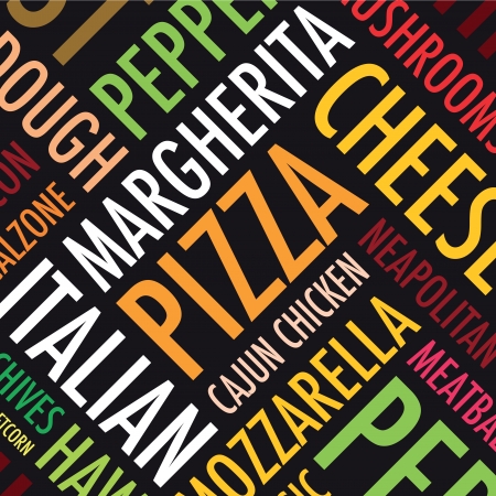 a square pizza backgroundのイラスト素材