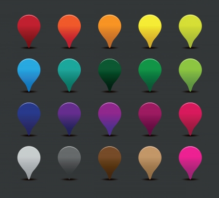 colourful pointer setのイラスト素材