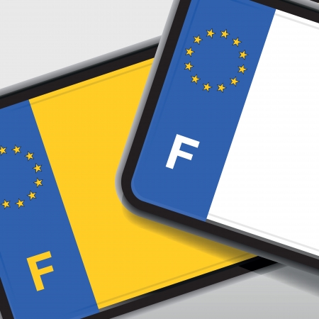 france car registrationのイラスト素材