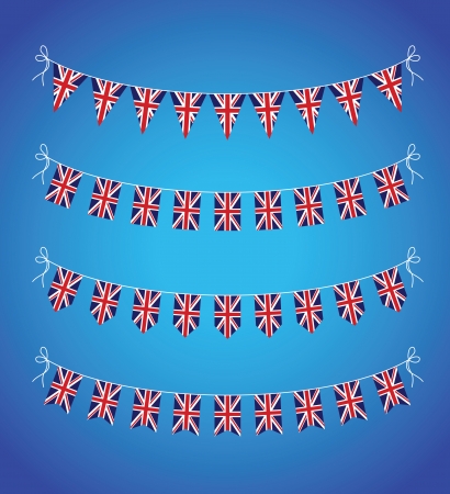 set of uk buntingのイラスト素材