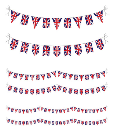 set of uk buntingのイラスト素材