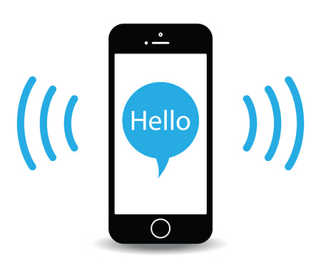 mobile phone ringingのイラスト素材