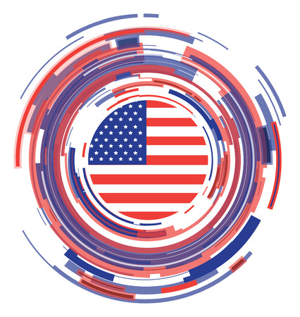 usa abstract flagのイラスト素材