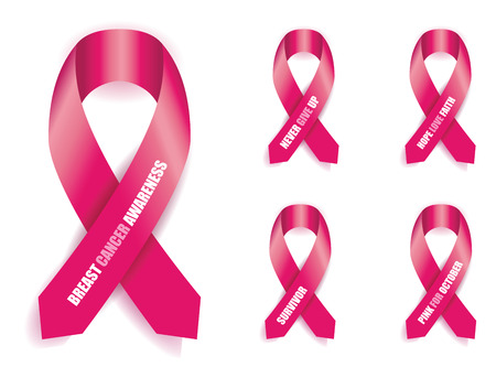 breast cancer awareness ribbonのイラスト素材
