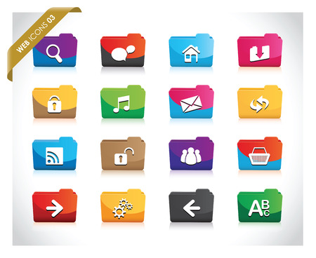 set of foldersのイラスト素材