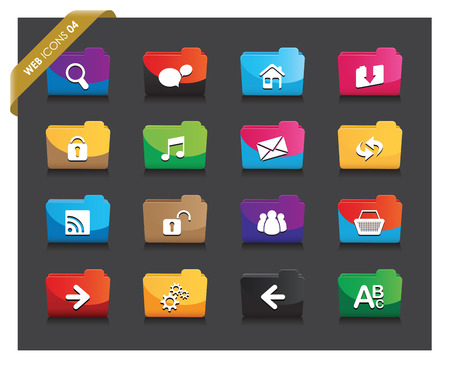 set of foldersのイラスト素材