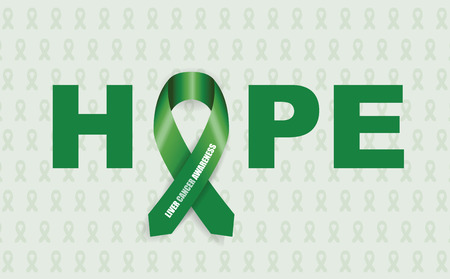 liver awareness cancer ribbonのイラスト素材