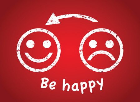 sad face to a happy faceのイラスト素材