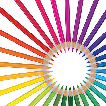 pencil rainbowのイラスト素材