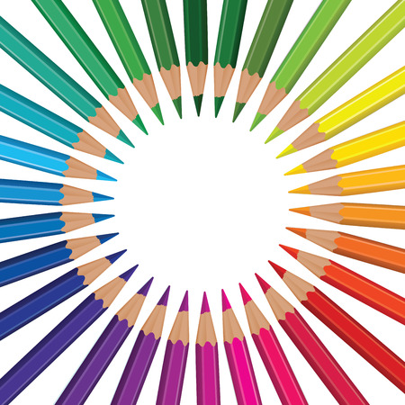 pencil rainbowのイラスト素材