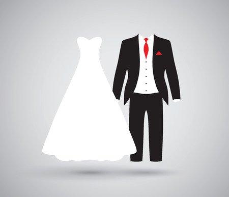 bride and groomのイラスト素材