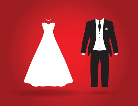 bride and groomのイラスト素材