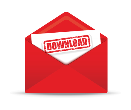download white envelopeの写真素材